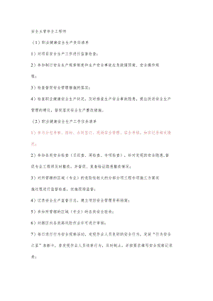 安全工程师职业健康安全生产责任清单及工作任务清单.docx