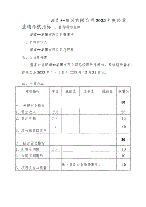 经营业绩考核指标.docx
