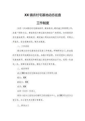 XX镇农村宅基地动态巡查工作制度.docx