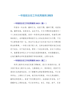 一年级班主任工作优秀案例2023.docx
