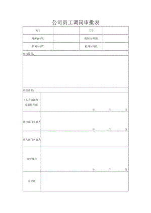 公司员工调岗审批表.docx