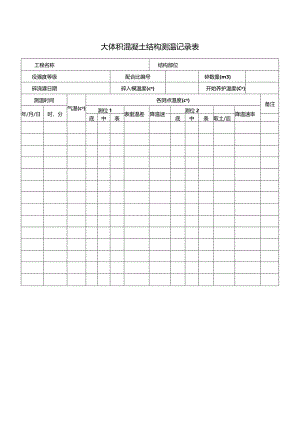 大体积混凝土结构测温记录表.docx