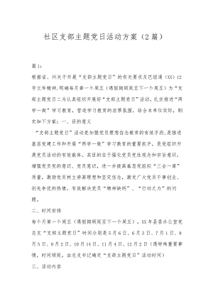（2篇）社区支部主题党日活动方案.docx