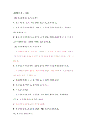 项目副经理（土建）职业健康安全生产责任清单及工作任务清单.docx