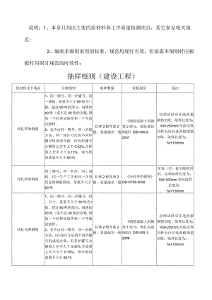 主要建筑材料取样规定.docx