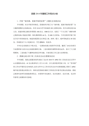 团委暑期工作亮点小结终.docx