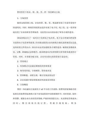 费用管控下的业、财、税、资、档一体化解决方案.docx