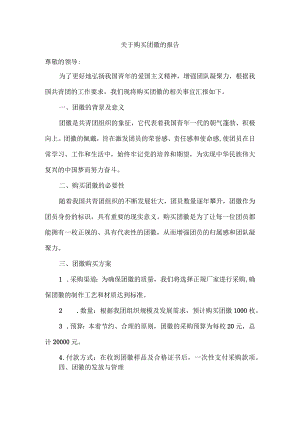 关于购买团徽的报告.docx