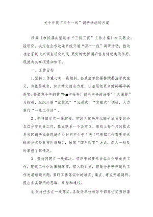 关于开展四个一线调研活动方案.docx