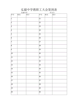 弘毅中学教职工大会签到表.docx