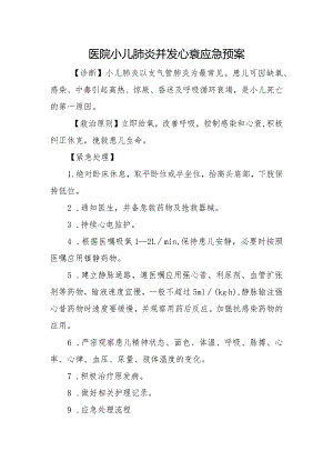 医院小儿肺炎并发心衰应急预案.docx