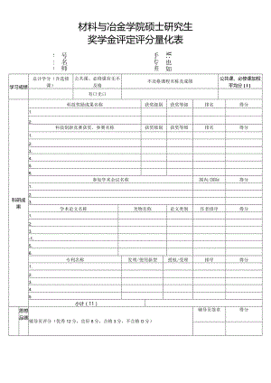 2015年硕士研究生奖学金评分量化表.docx