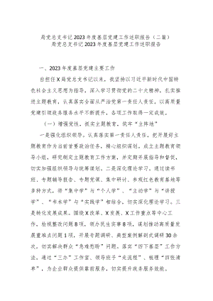 局党总支书记2023年度基层党建工作述职报告(二篇).docx
