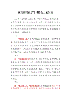在支部党史学习讨论会上的发言.docx