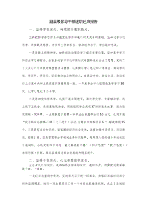 副县级领导干部述职述廉报告.docx