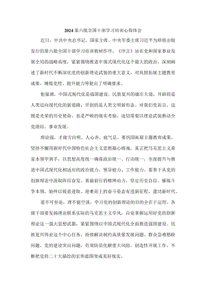 2024第六批全国干部学习培训心得体会.docx