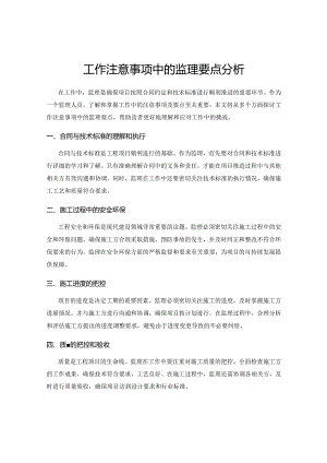 工作注意事项中的监理要点分析.docx