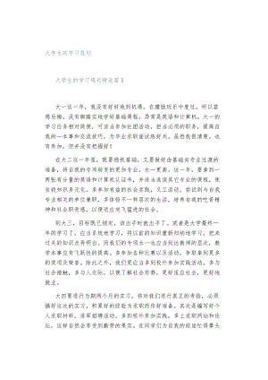 大学生的学习规划.docx