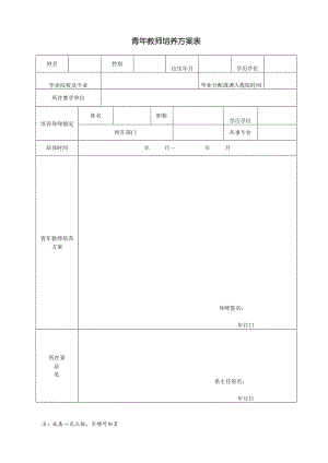 青年教师培养方案表.docx