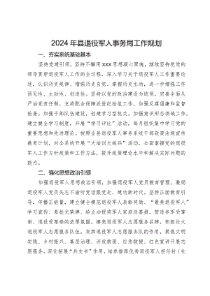 2024年县退役军人事务局工作规划.docx