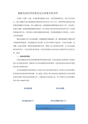 储能电站经济价值及运行质量分析评价.docx