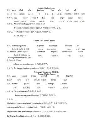 第一单元词句总结.docx