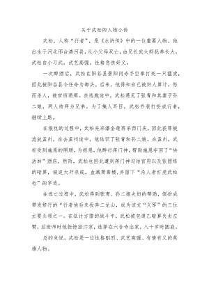 关于武松的人物小传.docx