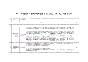 2021年省级乡村振兴战略专项省级项目资金第3批安排计划表.docx