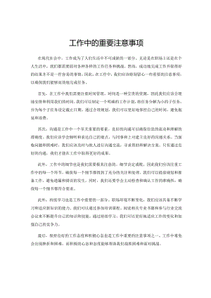 工作中的重要注意事项.docx