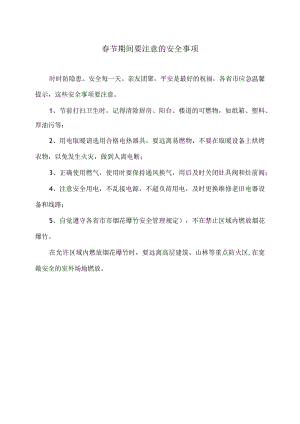 春节期间要注意的安全事项（2024年）.docx
