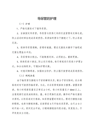 导尿管的护理.docx