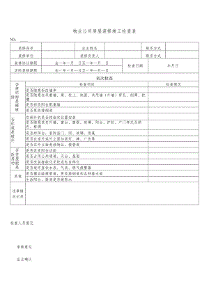 物业公司房屋装修竣工检查表.docx