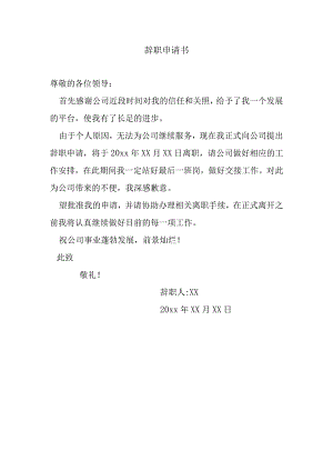 辞职申请书.docx
