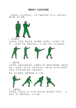 擒敌拳十六动动作教案.docx