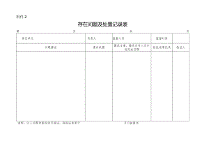 附件2：存在问题及处置记录表.docx