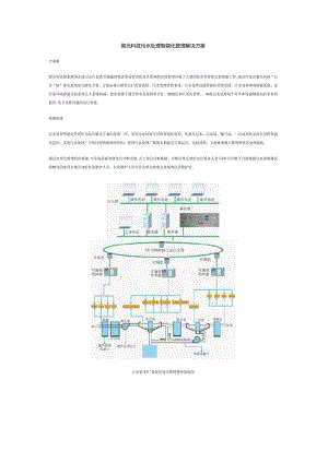 聚光科技污水处理智能化管理解决方案.docx