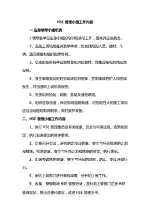 HSE管理小组工作内容.docx