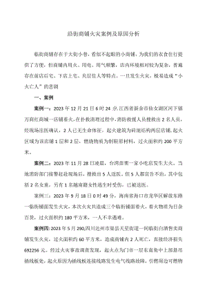 沿街商铺火灾案例及原因分析（2024年）.docx