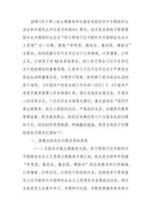 党支部班子2023年学习教育专题组织生活检查材料.docx