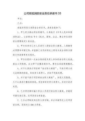 公司班组消防安全责任承诺书33.docx