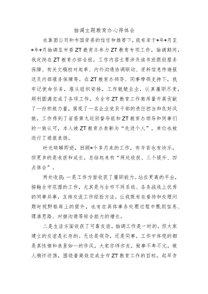 抽调主题教育办心得体会.docx