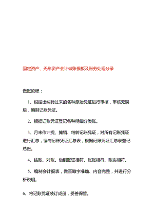 固定资产、无形资产会计做账模板及账务处理分录.docx