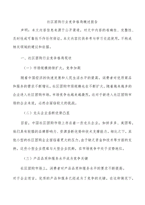 社区团购行业竞争格局概述报告.docx