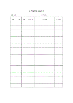 违章处理登记表模板.docx