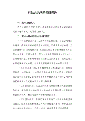 违法占用农用地调研报告.docx