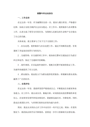 辅警年终总结报告.docx