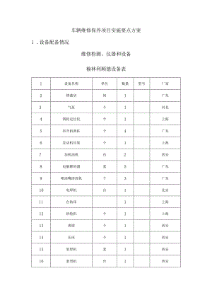 车辆维修保养项目实施要点方案.docx