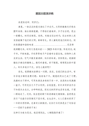 爱国主题演讲稿.docx
