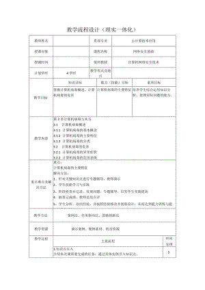 计算机网络安全技术（微课版）-教案3.1、3.2计算机病毒概述、计算机病毒的危害（4学时）.docx