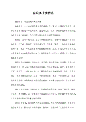 偷梁换柱读后感.docx